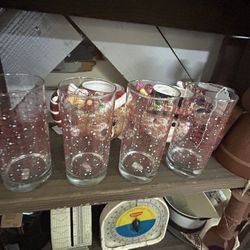 Fun Holiday Highball Set of 4 Glasses