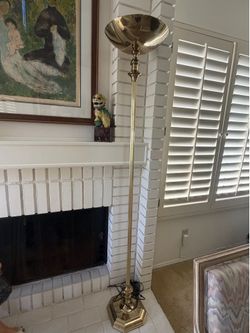 Brass Torchiere Floor Lamp