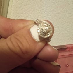 White Gold 14k Real Diamond Engagement Ring 