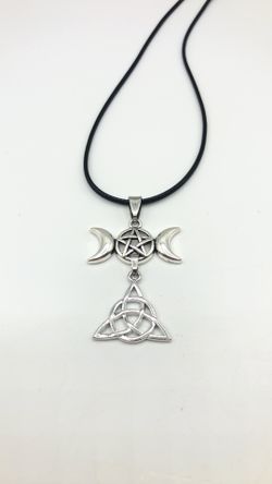 Triple Moon Goddess Celtic Knot pendant