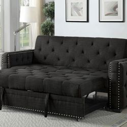 Dark Gray Futon With Pullout 