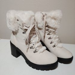 White Fur Boots
