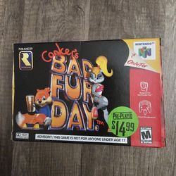 Bad Fur Day Original Authentic Nintendo 64 Video Game