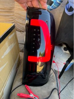 97-03 Ford F-150 F-250 Black Smoke LED Bar Tail Lights