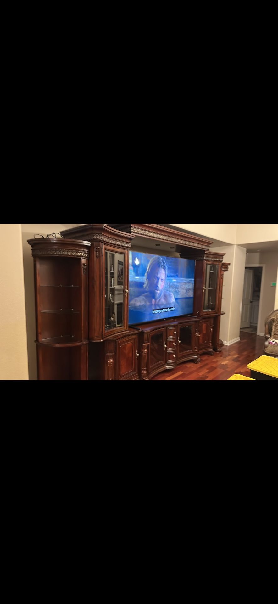 Entertainment Center In Cherry Wood