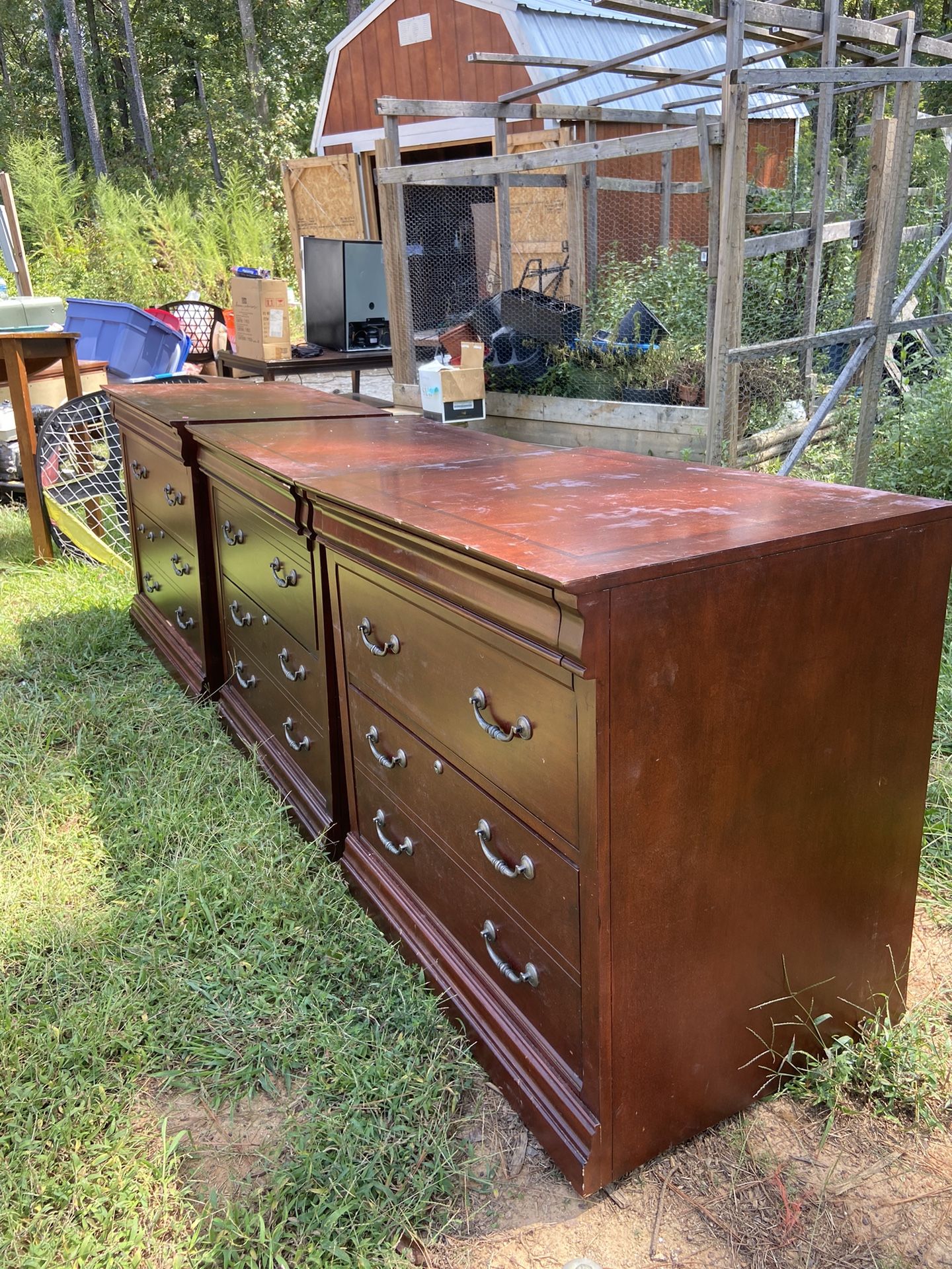 Large File Cabinet 2 Drawers Cherry Wood, 32”Hx32”W