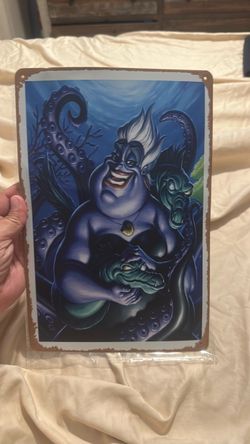 Ursula Little Mermaid Vintage Metal Tin Sign