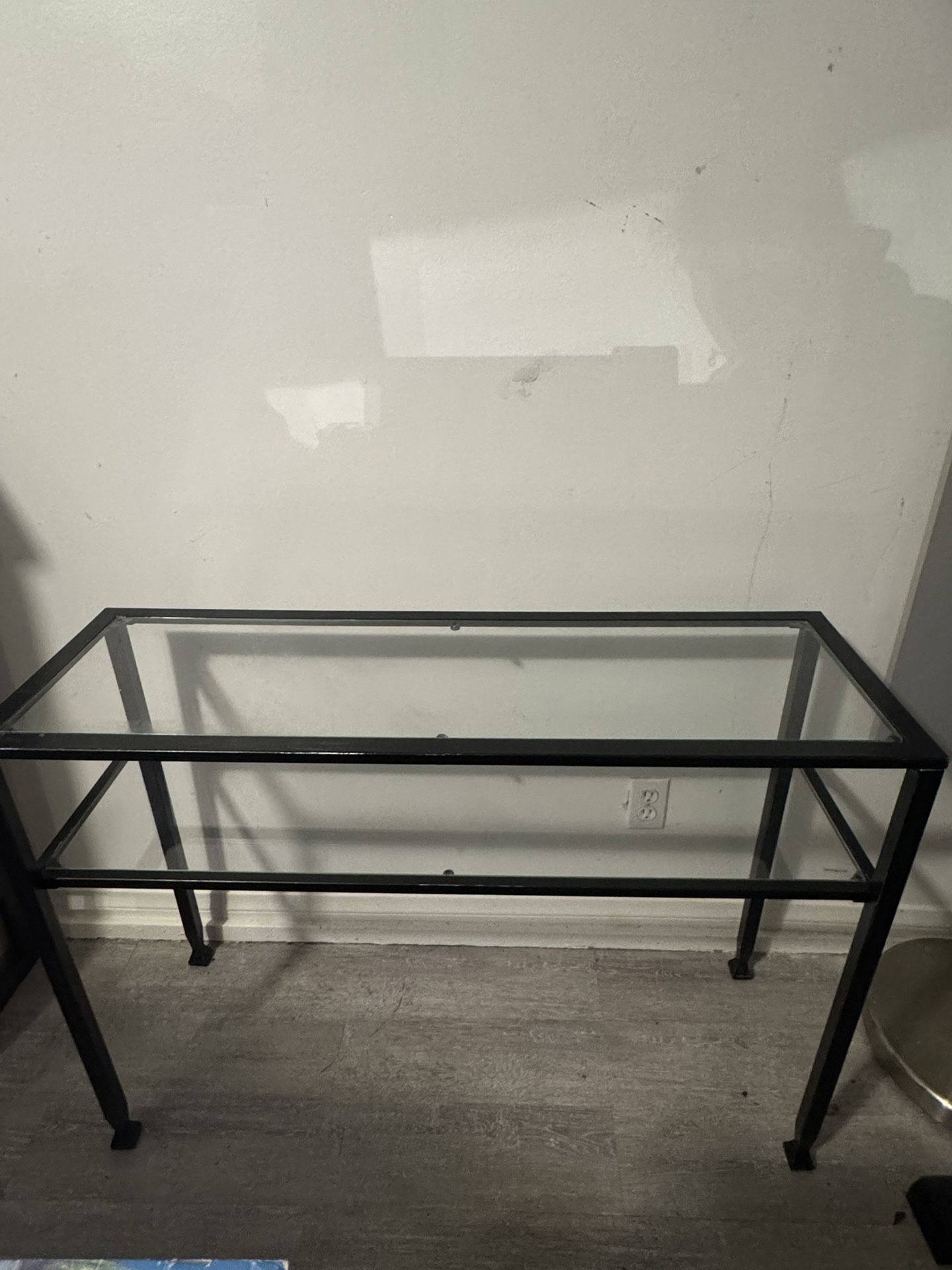 Glass Sofa Console table 42” x 30” Tall