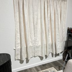 Mainstays  Curtain,  Color beige  37 in X 63 in 4 panels 