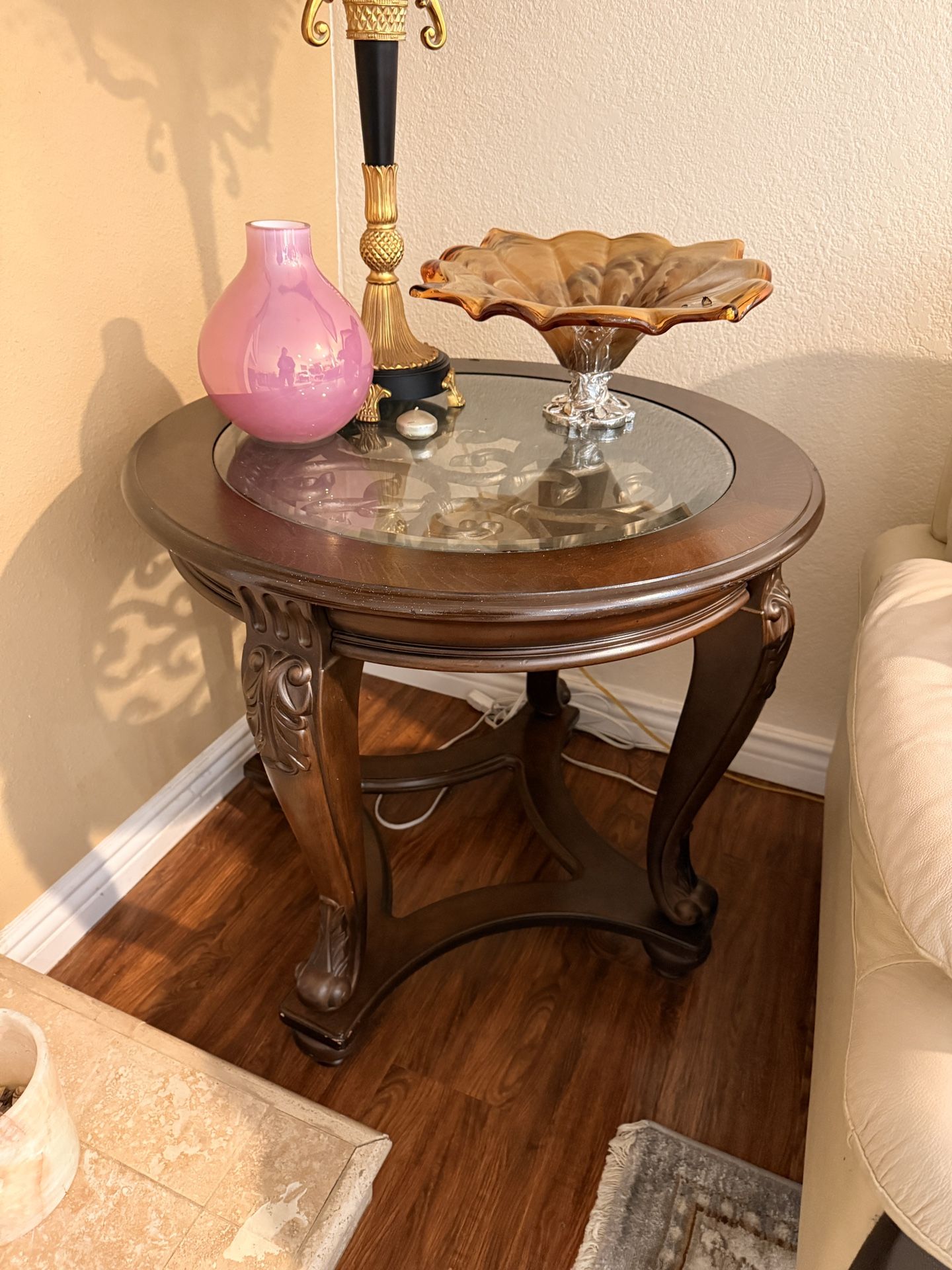 Living room wood side tables