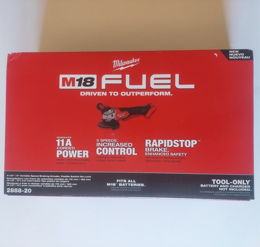 Milwaukee M18 Fuel Cordless 4.5-5in. Grinder 2888-20