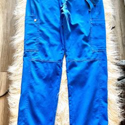 Mens Size Medium Blue Figs Scrub Bottoms