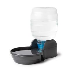 Petmate Replendish Automatic Dog Water Dispenser Gravity Pet Waterer With Microban Protection Base, 100% BPA Free - 4 Gallon, Wide Mouth Bowl,
