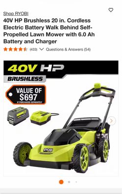 Ryobi 20” self propelled mower