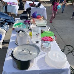 Clothing $25 Cents &tv Stand $50& Exercise Machine $375 &shoes $2 For Shoes Some, $5 Dollars