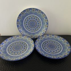 Vancasso Salad Plates Set Of 3 8 1/4 Inches Wide