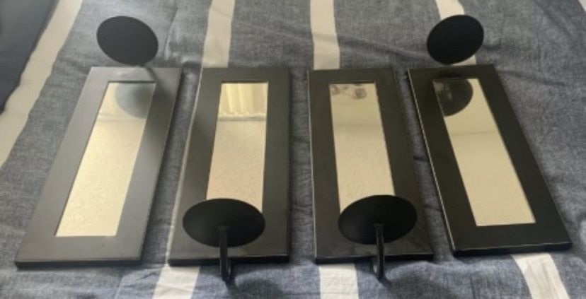 IKEA Mirrored Wall Candle Sconces (set of 4)