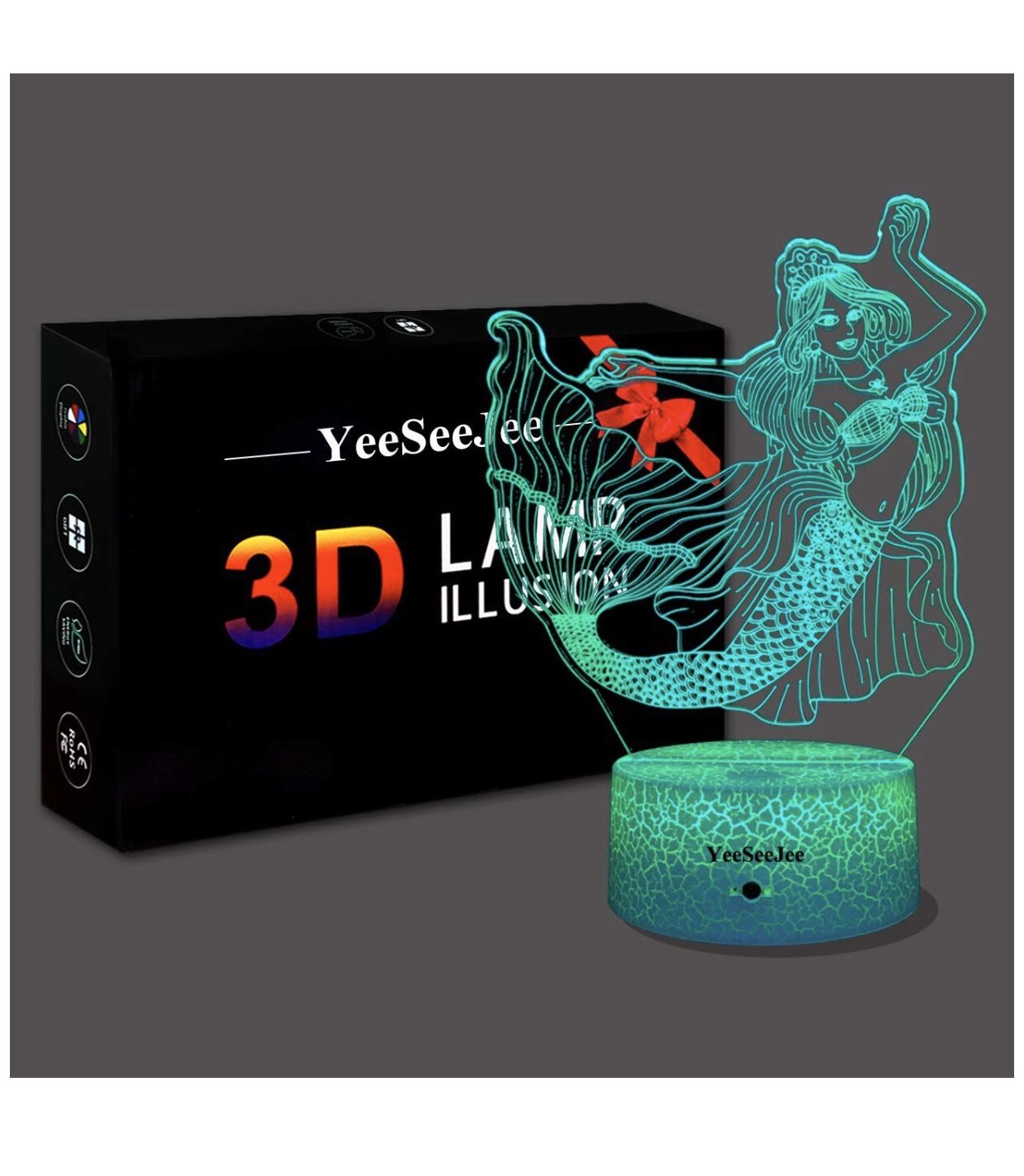 Mermaid toys 3d Night light