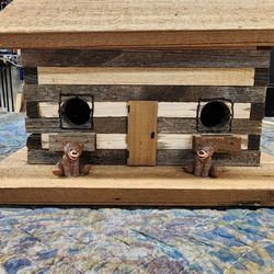 BIRD HOUSE w Twin bears