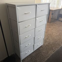 White Fabric Dresser 