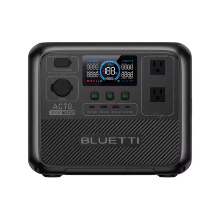 BLUETTI AC70 768Wh Generador Solar Portátil 1000W / Pico 2000W LiFePO4