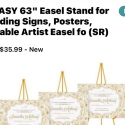 Gold Sign Easel Holder