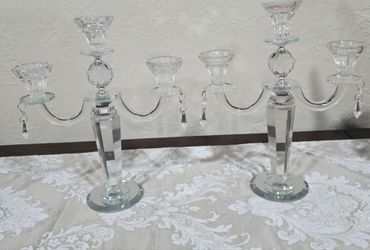 Candelabros de cristal elegantes Juego de 2
