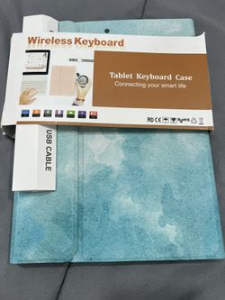 Tablet iPad Case- Blue W Keyboard