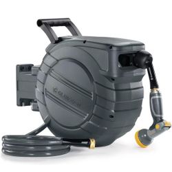 AquaZilla 65 ft Retractable Garden Hose Reel - NEW