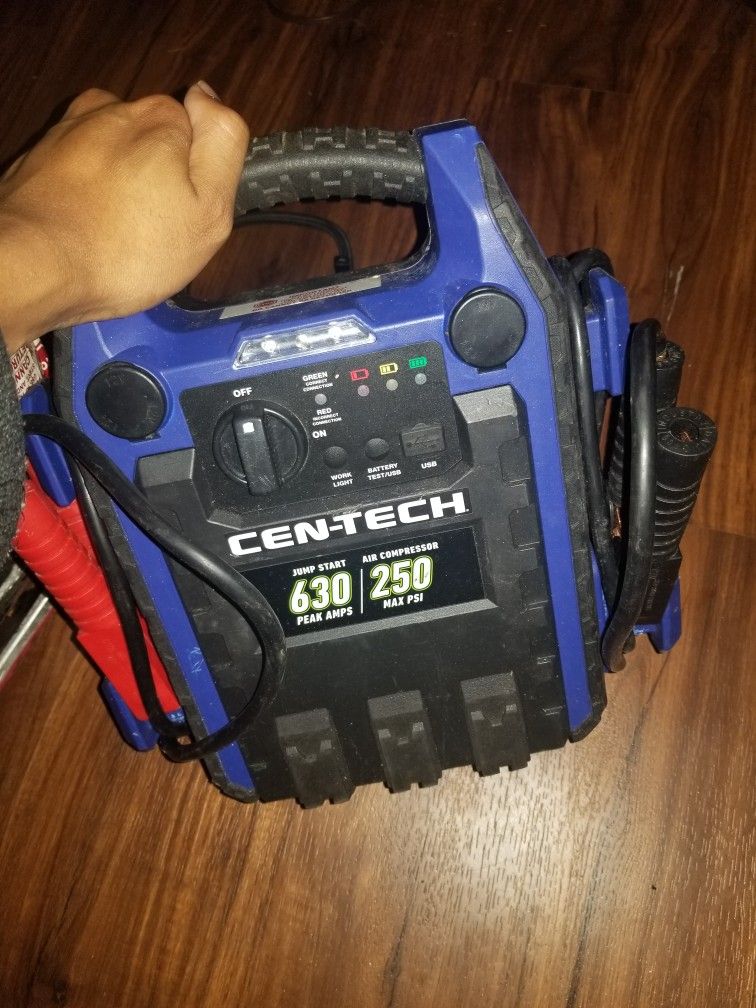 Cen-Tech Portable Jump Starter / With Air Compressor