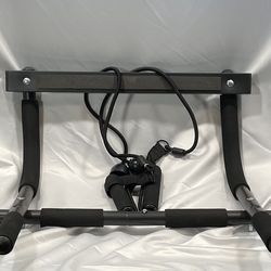 Doorway Pull Up Bar with Resistance Bands – Home Gym Upper Body Trainer