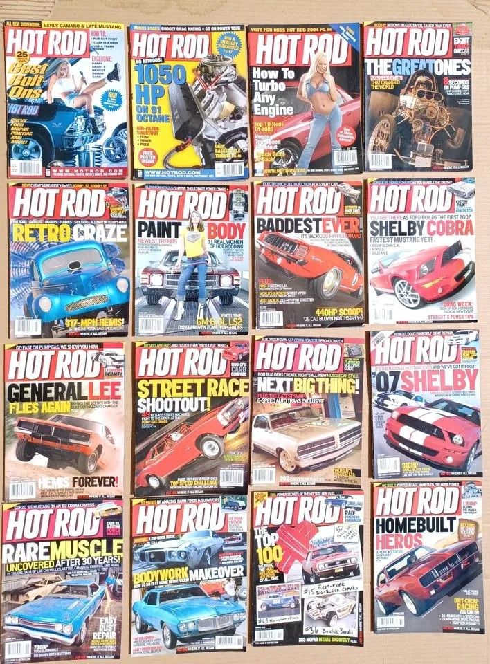 Hot Rod magazine lot of 34. Various issues from 2002- 2018