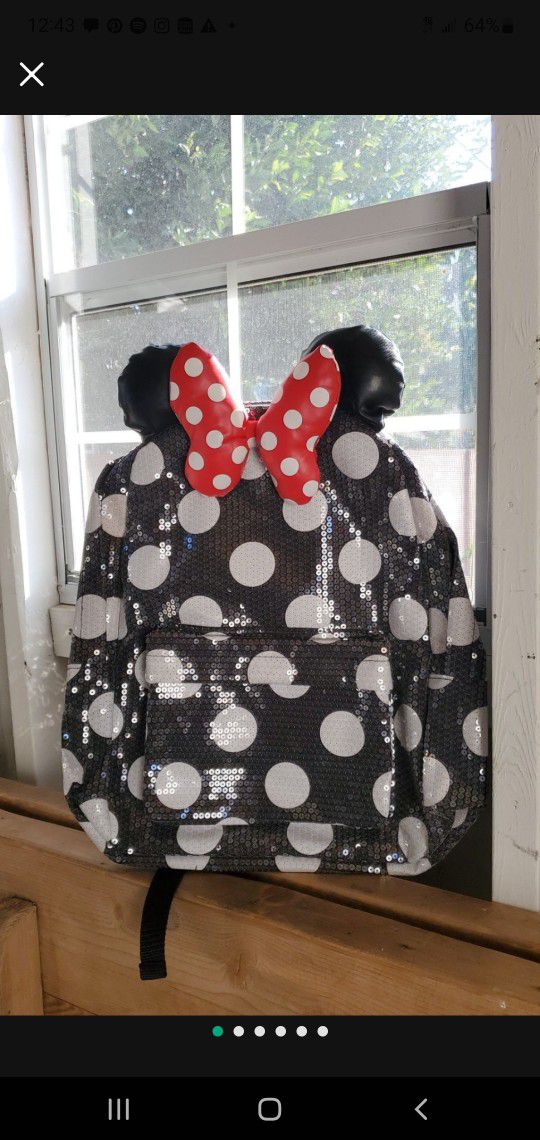 Mini mouse sequence back pack