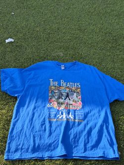 The Beatles 65th Anniversary 1(contact info removed) Graphic T-Shirt Blue Gildan 2XL