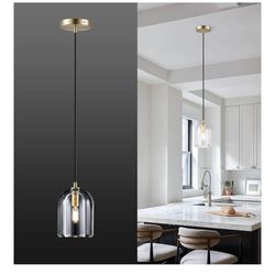 Gold Modern Crystal Pendant Light