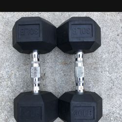 Pair 30lbs dumbbells