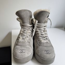 Chanel Winter Ankle Sneakers Boots Size 36