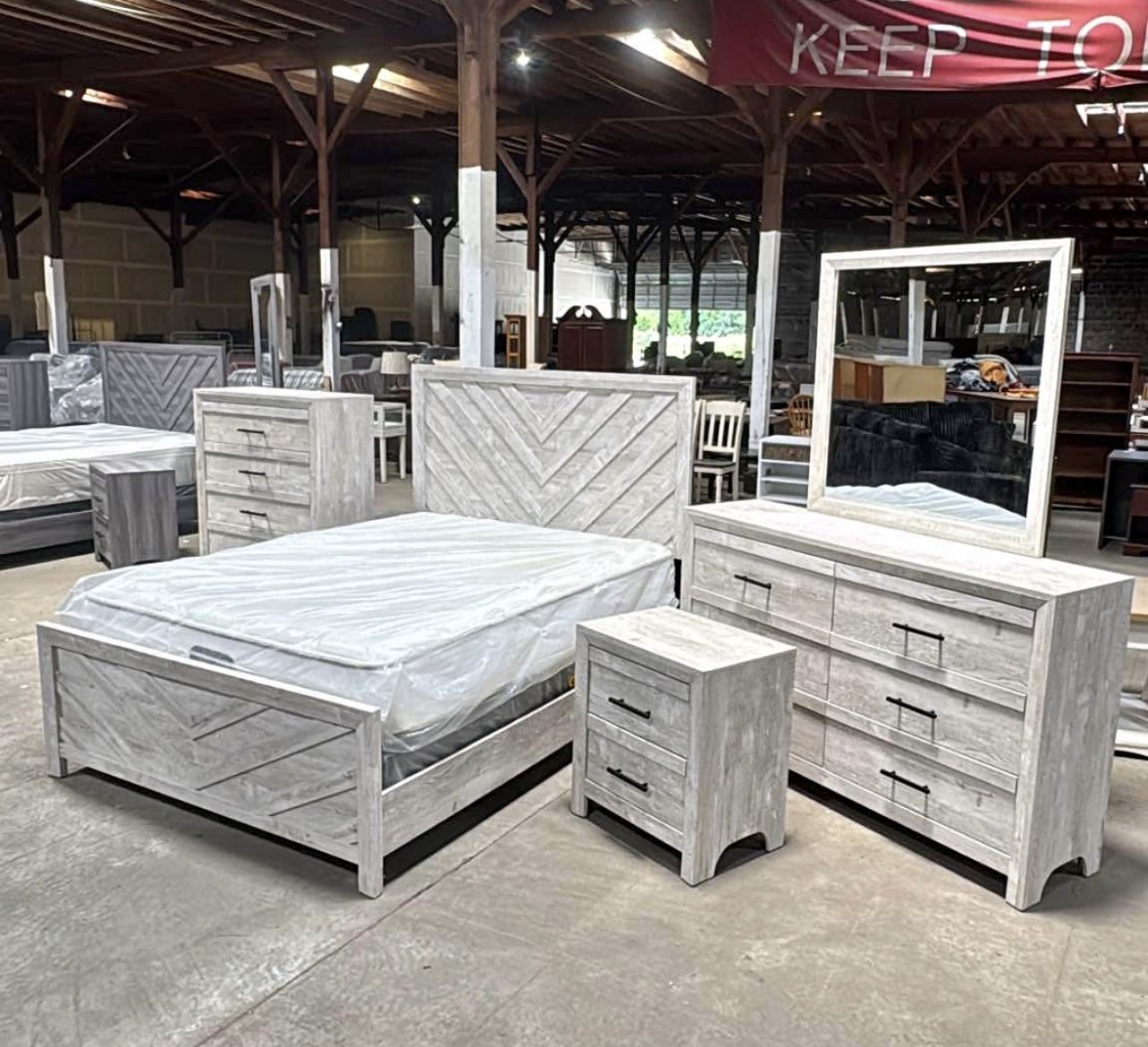 Massive Sale! Brand New Bedroom Set With ***Free Mattress Set***