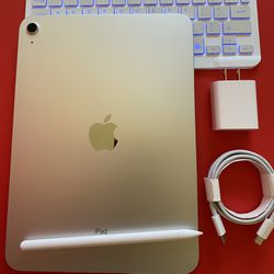 256gb Apple IPad 10th Generation (10.9” Liquid Retina / Latest 2022) with pen, keyboard, case & Accessories (warranty 02/ 2025) 