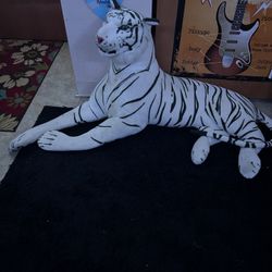 Large White Stuffed Tiger