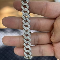 Iced Out White Gold Bracelet 