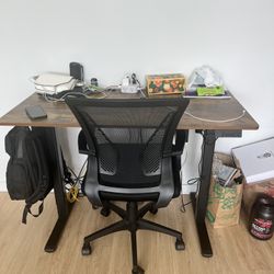 Electric Standing Desk And Chair