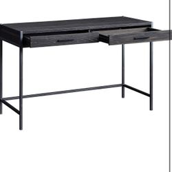 Caffoz Writing Desk Study Computer Desk | Brown | Laptop PC Table Workstation with 2 Drawers for Home Office | Storage Space Saver