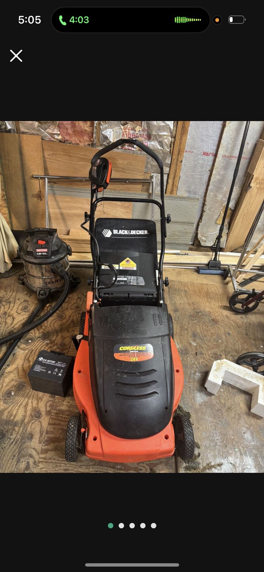 LOW PRICE MOVING- AS IS BLACK AND DECKER LAWN MOWER