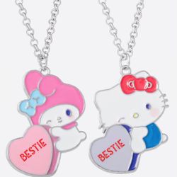 Sanrio®️ 💌🎀💗HELLO KITTY & MY MELODY 💗🎀💌 2pc -Valentines BFF sharing Necklace set   