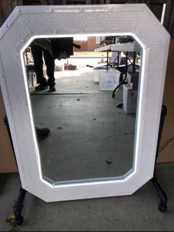 Lighted Vanity Mirror Heavy Glass And Iron LED lighting