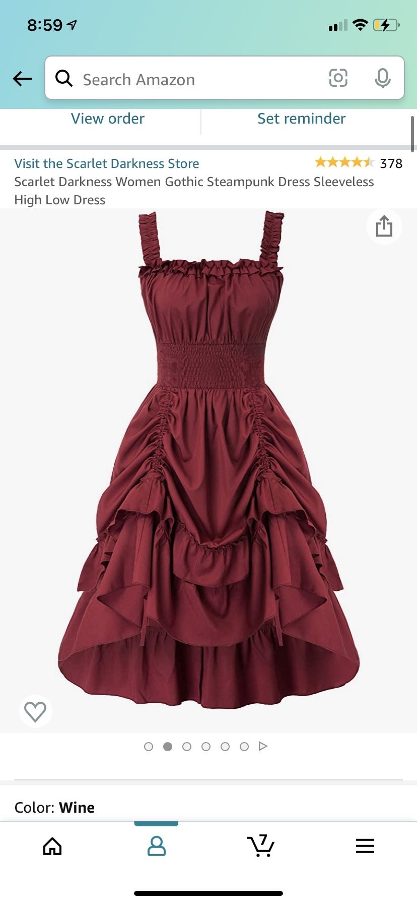 Gothic Steampunk High Low Dress.