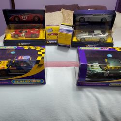 Scalextric And Slot It Racetrack Cars. 