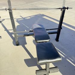 Weight Bench With 230lbs Weights Included