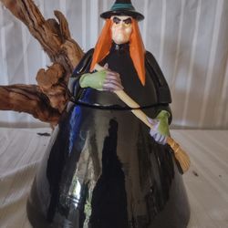 A Very Unique And Beautiful But Yet Wicked Halloween Cookie Jar Of A Cackling Witch